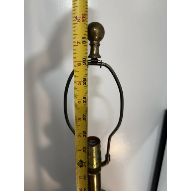 Vintage Heavy Solid Brass Table Lamp | Neoclassical Hollywood Regency Decor For Sale - Image 12 of 13
