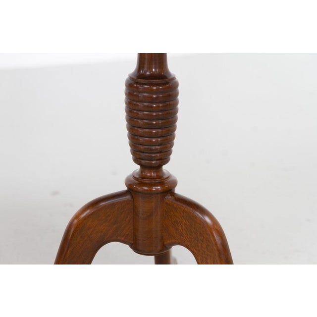 Round Danish Side Table in Oak and Walnut by Anton Kildeberg, 1960s For Sale - Image 6 of 17