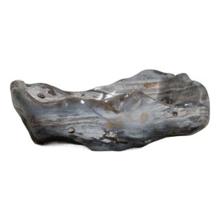 Mid 20th Century Brazil Light Gray Agate Decorative Bowl For Sale