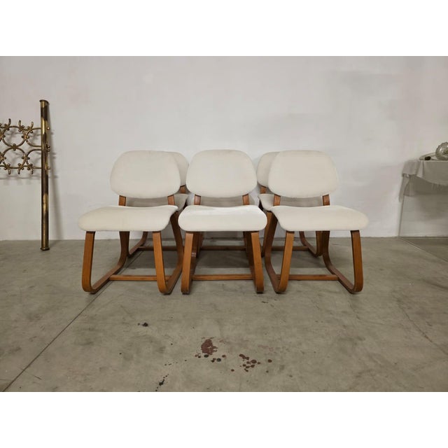 Italian Curved Wooden Chairs, 1960s, Set of 6 For Sale - Image 11 of 18