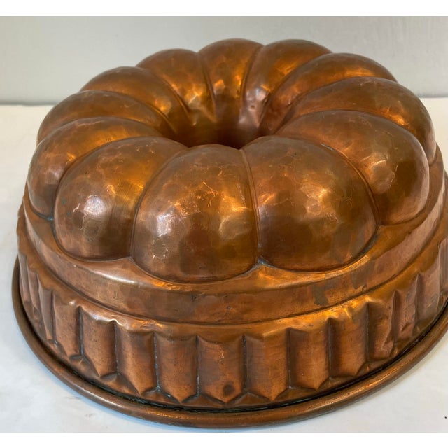 Nice vintage French copper mold with tin lining.