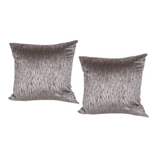Modernist Pillows in Iridescent Lavender - a Pair For Sale
