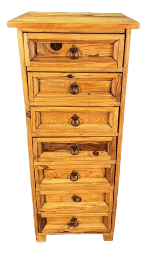 Vintage Light Pine 7-Drawer Lingerie Chest