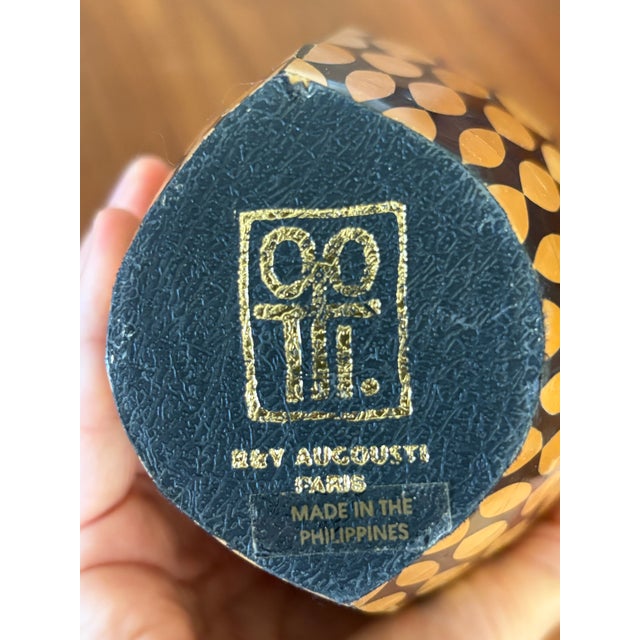 Shell R&y Augousti Coconut Shell Marquetry Vase — Sculptural Ovoid, Paris For Sale - Image 7 of 8