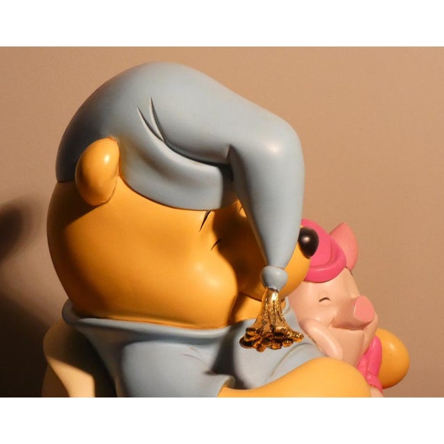 Ceramic & Resin Winnie the Pooh & Piglet Figurine by Peter Mook for Disney, USA, 2000s For Sale - Image 12 of 15