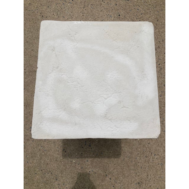 Sculpture Materials Vintage Late 1970s / 1980s Postmodern Sculptural Twist Form Side Table or Pedestal in Plaster Finish For Sale - Image 7 of 7