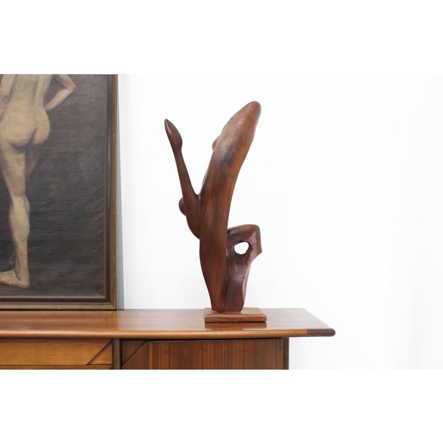 1980s Frank Coronado, Abstract Sculpture, 1980s, Mahogany For Sale - Image 5 of 8