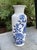 Japanese Vintage Asian Blue & White Porcelain Vase - 14” Tall For Sale - Image 3 of 7
