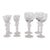 1970s Art Deco Venus Bacchante Stemware Glasses by Bayel - Set of Eight For Sale