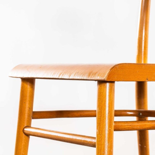 Wood Honey Oak Dining Chairs, 1950s, Set of 2 For Sale - Image 7 of 10