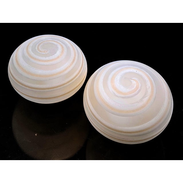 Spiral Murano Glass Lamps from Manifattura di Murano, 1970s, Set of 2 For Sale - Image 6 of 15