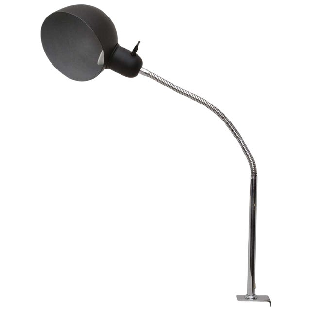 Flexible Clamp Luminaire Chrome Table Lamp, 1952 For Sale