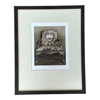 Framed Antique French Chair Print For Sale