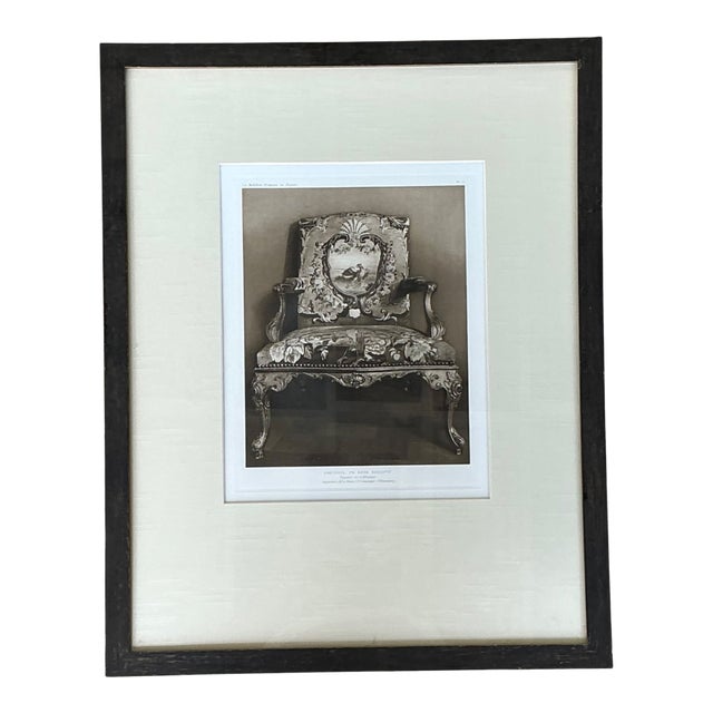 Framed Antique French Chair Print For Sale