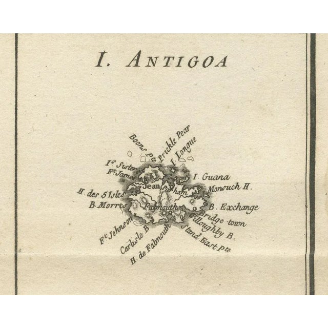 Map of Virgin Islands and Lesser Antilles by Rigobert Bonne, 1780 For Sale - Image 6 of 12