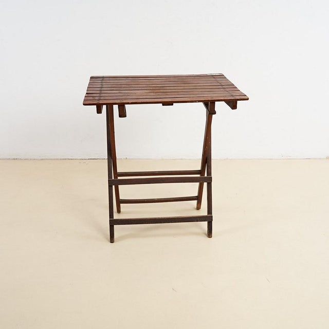 Vintage Wooden Open and Close Table For Sale - Image 6 of 6