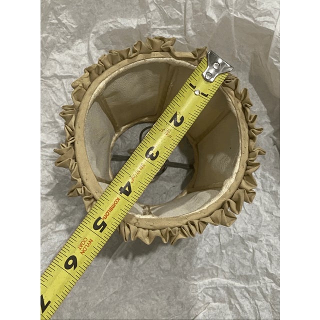 Vintage Shabby Chic Style Ruffled Trim Lamp Shade For Sale In Pittsburgh - Image 6 of 7