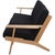 GE290 Three-Seater Sofa in Oak and Black Fabric by Hans Wegner, 2000s For Sale - Image 17 of 18