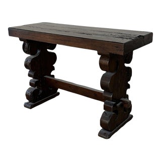 Gothic 19th Century Trestle Table For Sale
