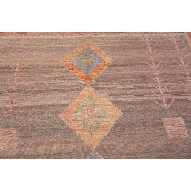 Contemporary Modern Small Tribal Geometric Rug For Sale - Image 3 of 6