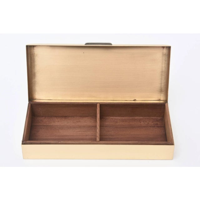 1930's Art Deco Bronze and Silver Plate Hinged Signed Box For Sale In Miami - Image 6 of 11