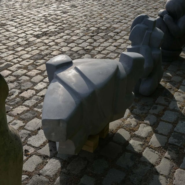 Blue Jan Keustermans, Abstract Sculpture, Belgian Blue Stone For Sale - Image 8 of 14