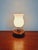 Wood Opaline Glass Tripoid Table Lamp, 1960s For Sale - Image 7 of 17