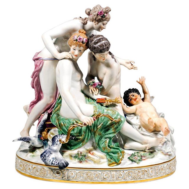 Large Allegorical Group by E. Andresen for Meissen, 1890 For Sale - Image 13 of 13