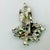 1960s Vintage Boho Chic Americana Double Candlestick With Holly & Red Ribbon Christmas Brooch For Sale - Image 6 of 6