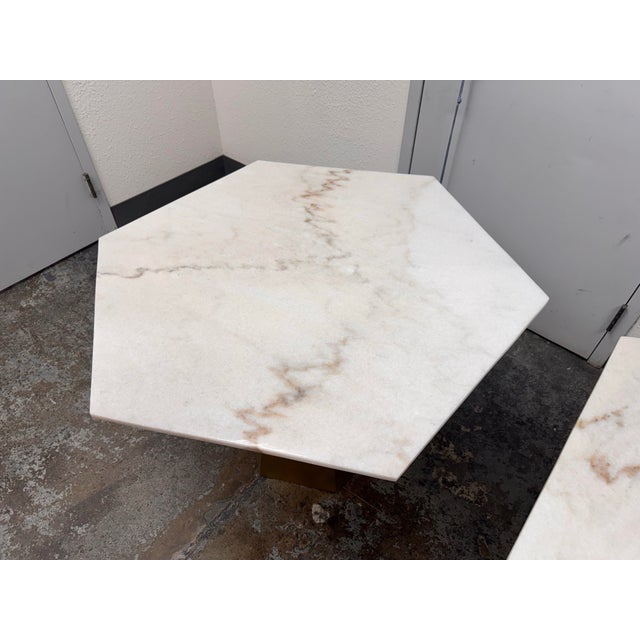 Cream Noir Furniture Demetria Dining Tables, Pair For Sale - Image 8 of 12