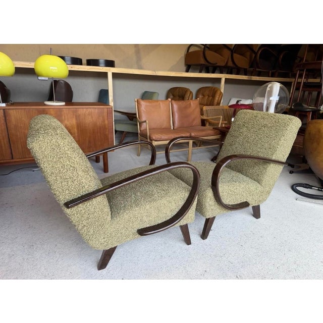Art Deco Lounge Chairs by Jindrich Halabala, Set of 2 For Sale - Image 4 of 18