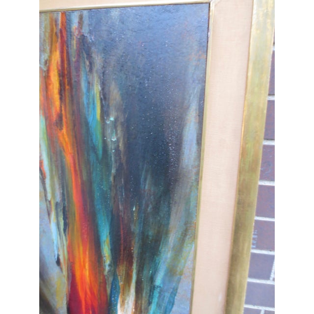 Mexican Leonardo Nierman Oil on Panel Painting 1969 For Sale - Image 3 of 15