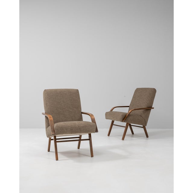 1960s Czech Upholstered Armchairs By TON - A Pair For Sale - Image 16 of 18