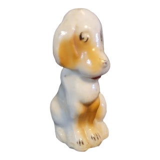 1970s Miniature Porcelain Japanese Dog Figurine For Sale