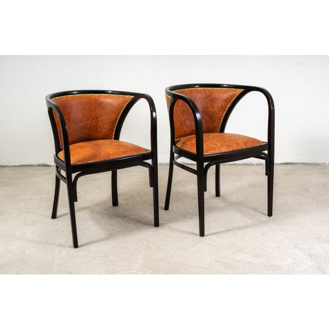 Thonet Set of Beech Armchairs by Marcel Kammerer for Thonet For Sale - Image 4 of 18