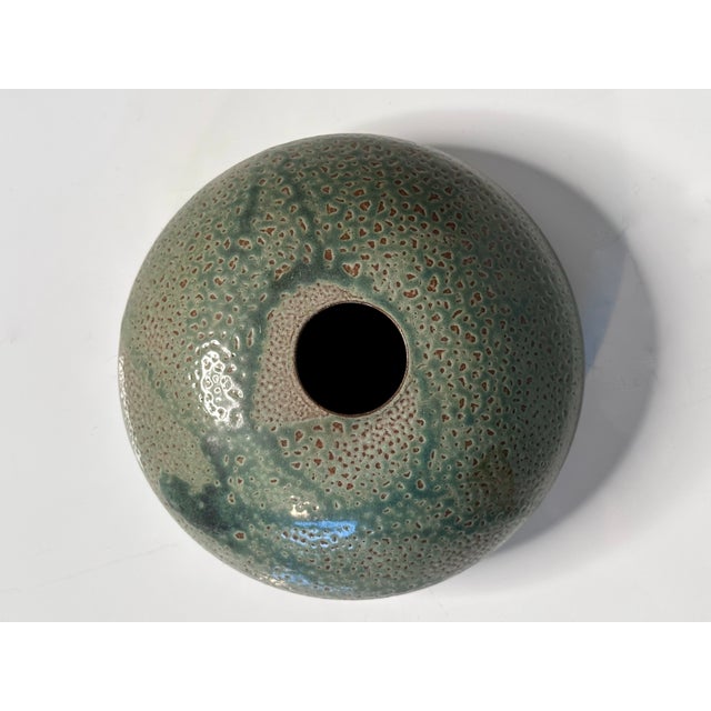 Ceramic Modernist Japanese Raku Studio Ceramic Art Vase, 1970s For Sale - Image 7 of 13