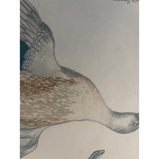 Textile HERMÈS SAUVAGINE en VOL Silk Scarf 1986 Carl de Parcevaux For Sale - Image 7 of 12