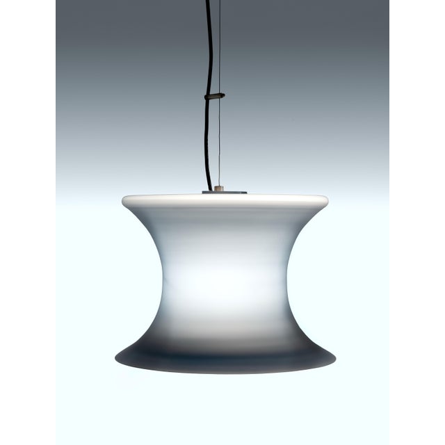 Mid-Century Modern Opaline Pendant Lamp in Murano Glass by Luciano Vistosi, 1960s For Sale - Image 3 of 8