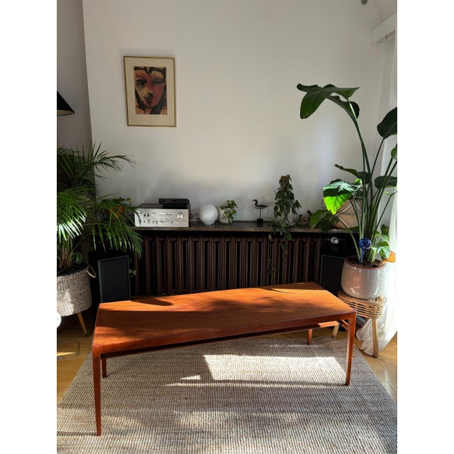 Large Wooden Coffee Table with Shelf by Ludvig Pontoppidan, Denmark, 1960s For Sale - Image 17 of 17