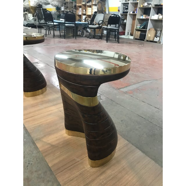 "Matita" Coffee Table With Bronze and Wood, Handcrafted, Bizimyer Furniture, Istanbul For Sale - Image 15 of 17