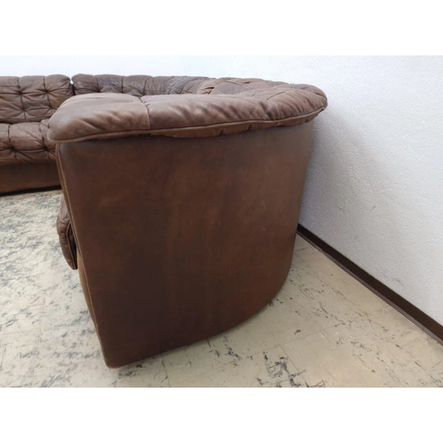DS 11 Corner Modular Sofa in Brown Leather from de Sede, 1960s, Set of 7 For Sale - Image 12 of 13