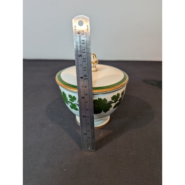 Meissen Green Ivy Sugar & Creamer Set, Swan Handle Creamer – First Quality, 19th/20th C. For Sale - Image 14 of 16