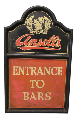 Ansells Advertising Pub Entrance Sign, 1960
