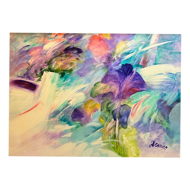 Albert Deman, Abstract Composition, Oil on Canvas For Sale