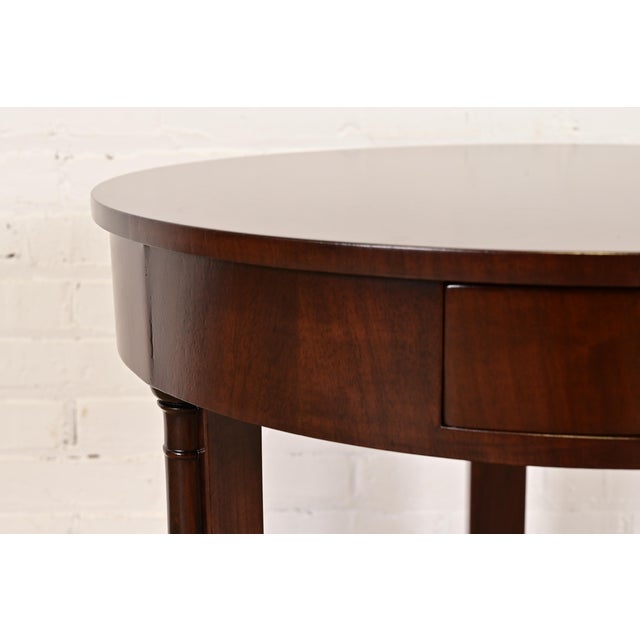 Baker Furniture French Empire Mahogany Gueridon or Tea Table, Newly Refinished For Sale - Image 12 of 16