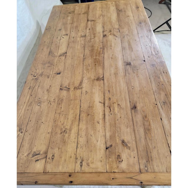Gorgeous Antique Wooden Farm Table With Original Paint From England, Circa 1890 For Sale - Image 4 of 13