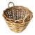 20thc Hand Made Willow Double Handled Basket For Sale