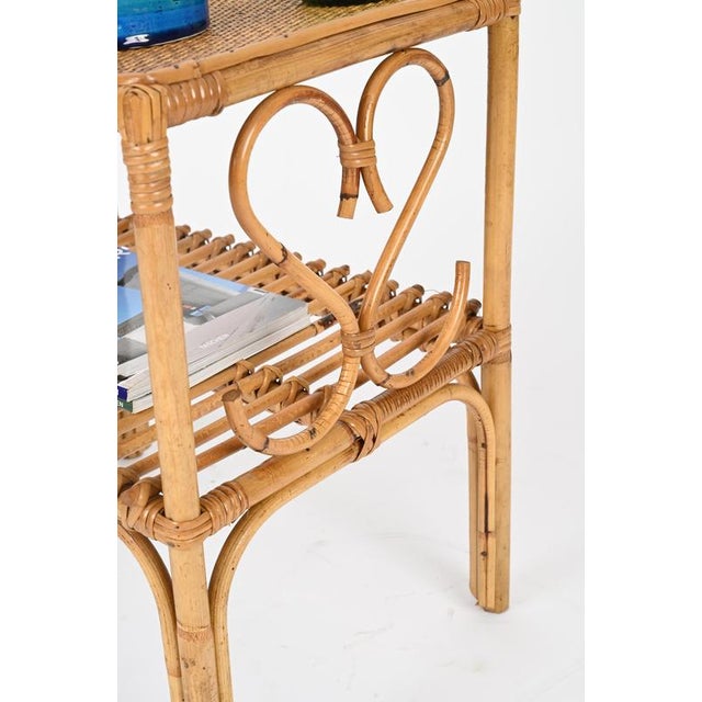 French Riviera Nightstands in Bamboo and Rattan by Franco Albini, 1960s, Set of 2 For Sale - Image 16 of 17