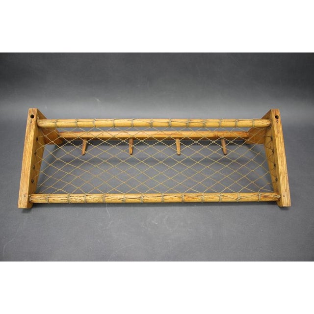 Mid-Century Wall Mounted Coat Rack and Shelf, Czechoslovakia, 1950s For Sale - Image 10 of 13
