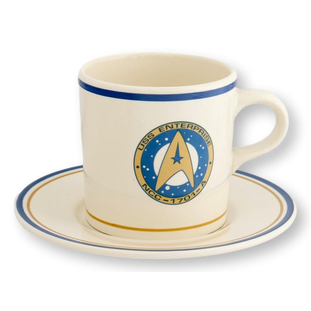 Cream Late 20th Century Pfaltzgraff Star Trek Enterprise Place Setting, 3 Pieces For Sale - Image 8 of 8